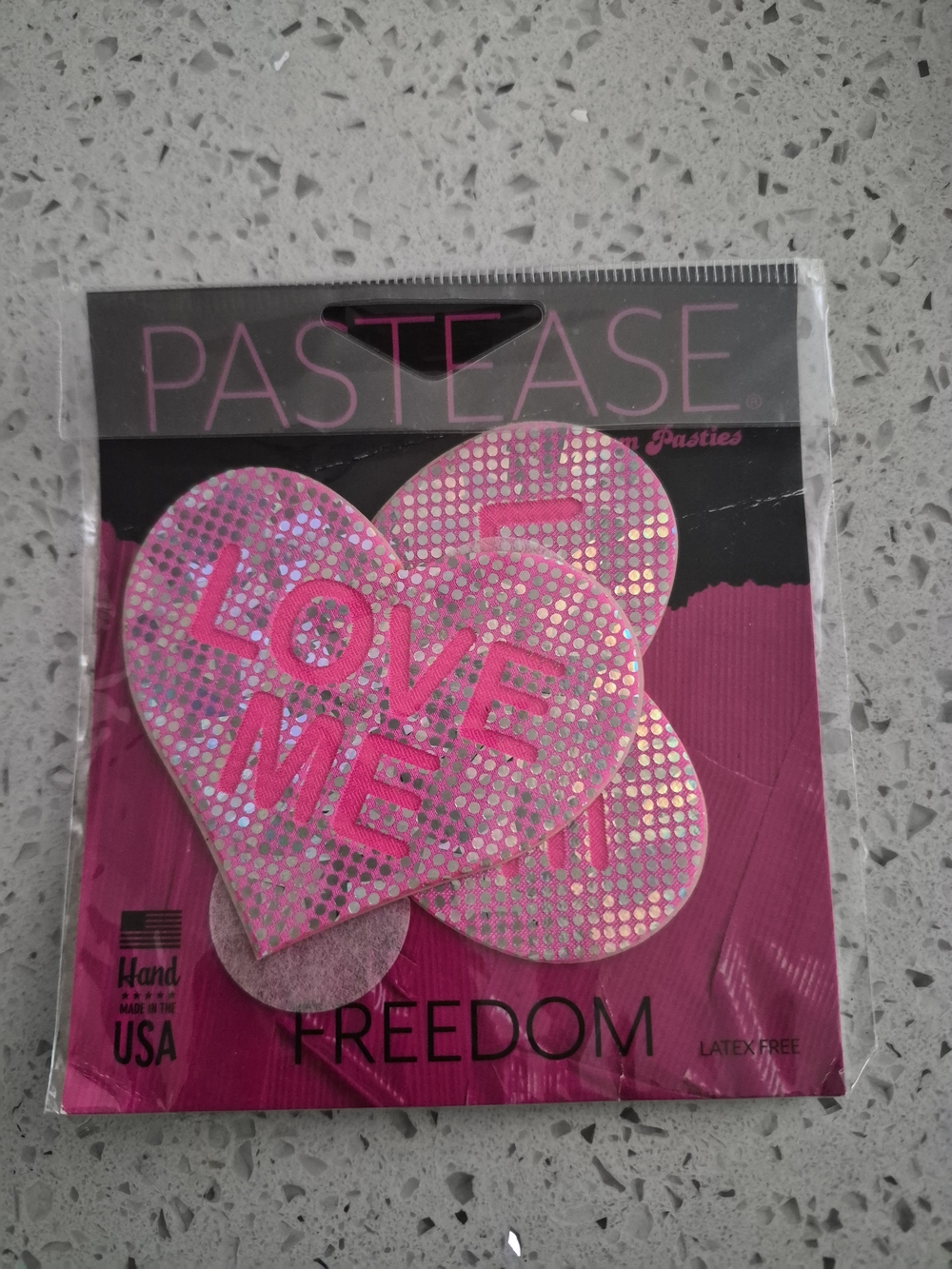 Pink Heart 'LOVE ME' Sequin Pasties by